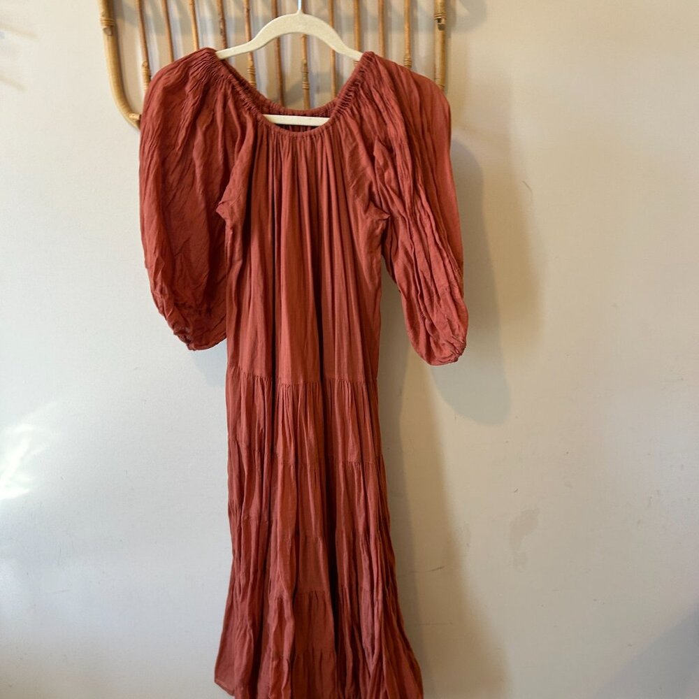 Erika Peña Tiered Off-The-Shoulder Maxi Dress - Picture 4 of 6
